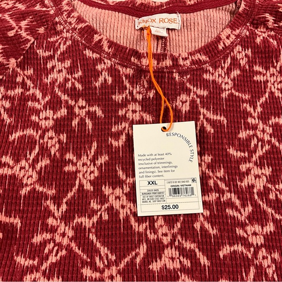 Knox Rose Women's Long Sleeve Thermal Top - Picture 8 of 9